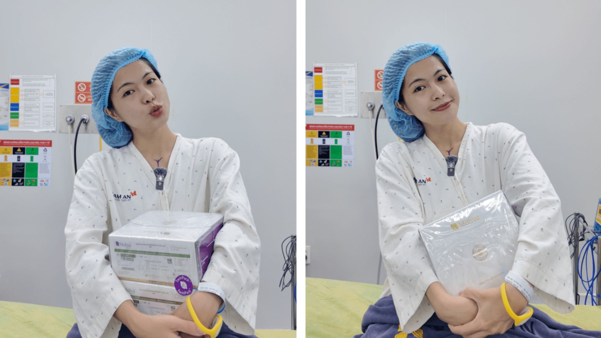 Màn lột xác vòng 1 sa trễ sau sinh của Tiktoker A Vy tại Nam An