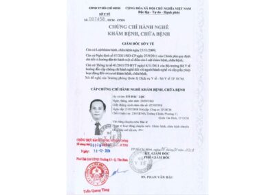 2013 - Chứng chỉ hành nghề khám bệnh, chữa bệnh