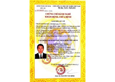 2015 - Chứng chỉ hành nghề khám bệnh, chữa bệnh bác sĩ Nguyễn Đức Thắng