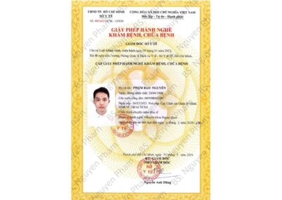 2024 - Giấy phép hành nghề khám bệnh, chữa bệnh Bác sĩ Phạm Bảo Nguyên