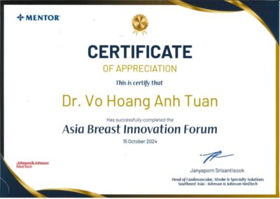 2024_ Chứng nhận Asia Breast Innovation Forum