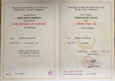 Trịnh Thị Nguyệt Bằng Thạc Sĩ